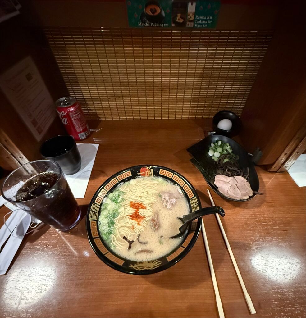 Ichiran ramen with side of coke